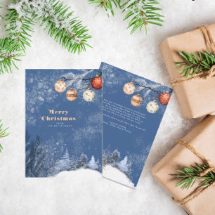 Festiv vinter Snöig jul Julkort