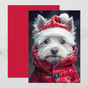 Festiv Westie i snön Inbjudningar