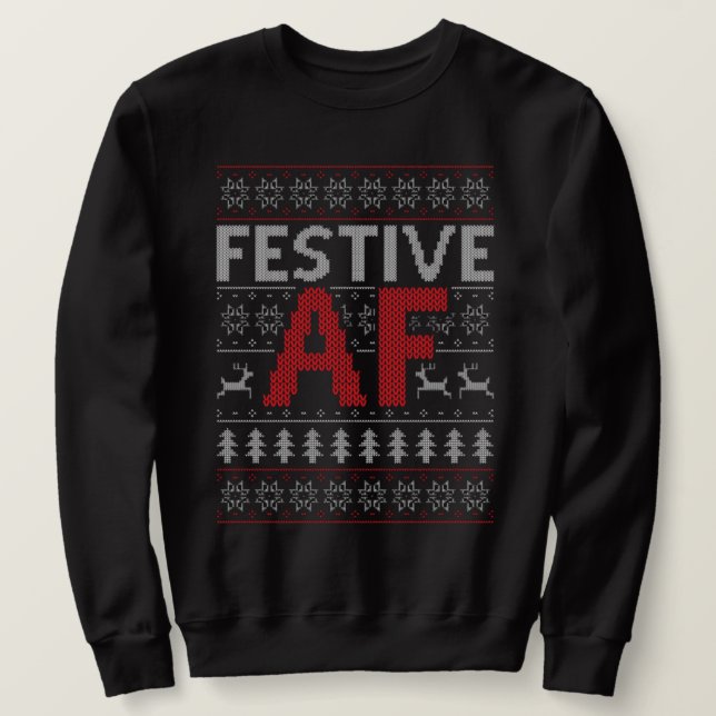 FESTIVA AF-christmas ful sweater Lång Ärmad Tröja (Design framsida)