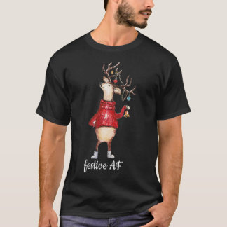FESTIVA AF-REINDEER MED ANTLER-ORNADER T SHIRT