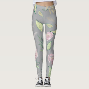 Festiva akvarellblommor 2 leggings