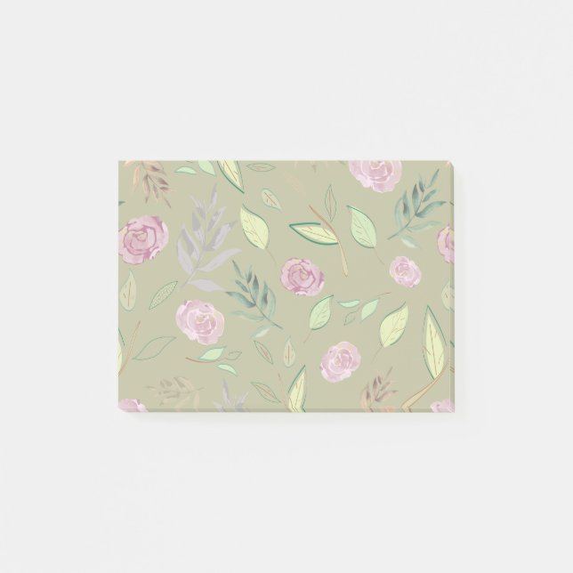 Festiva akvarellblommor 5 post-it block (Framsida)