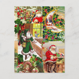 Festiva antika julgrannar Victoriaskt jul Santa le Vykort