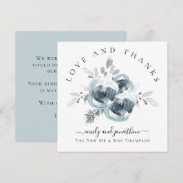 Festiva Blommor Tack Namn Bröllop Anteckningskort