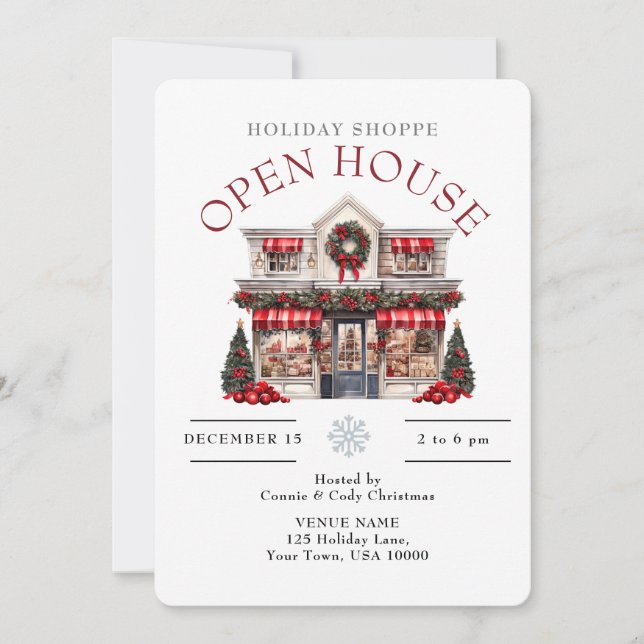 FESTIVA CHRISTMAS DEKORADE SHOP OPHOUSE INBJUDNINGAR (Framsida)