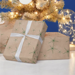 Festiva gröna snöflingor Kraft Holiday  Presentpapper