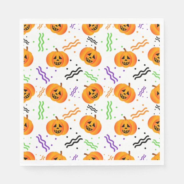 Festiva Jack-O'-Lantern servetter (Framsidan)