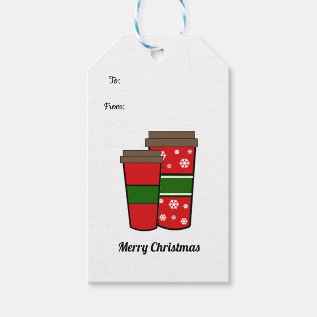 Festiva kaffedrycker presentetikett (Framsidan)