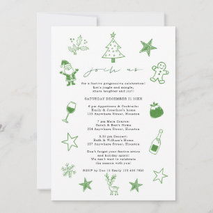Festiva Klotter Progressiv Julfest Inbjudningar
