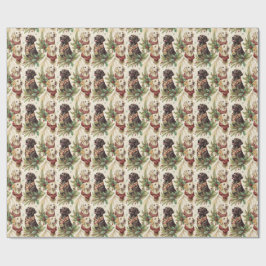 Festiva Labrador-hundar Jul Akvarell Presentpapper