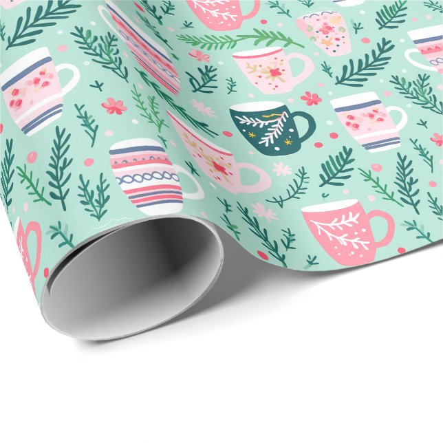 Festiva mysiga koppar Holiday jul Presentpapper (Rullad Hörn)