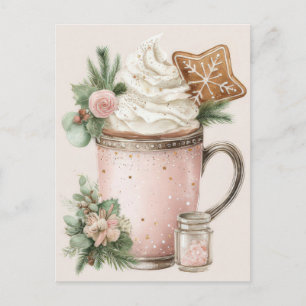 Festiva och eleganta Pastell Julmuggar Vykort