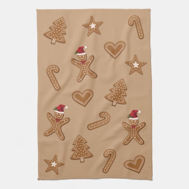 Festiva pepparkaks jul cookie former  kökshandduk (Vertikal)