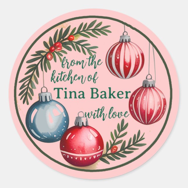 Festiva Personliga Anpassade Etiketter Högtid (Framsida)