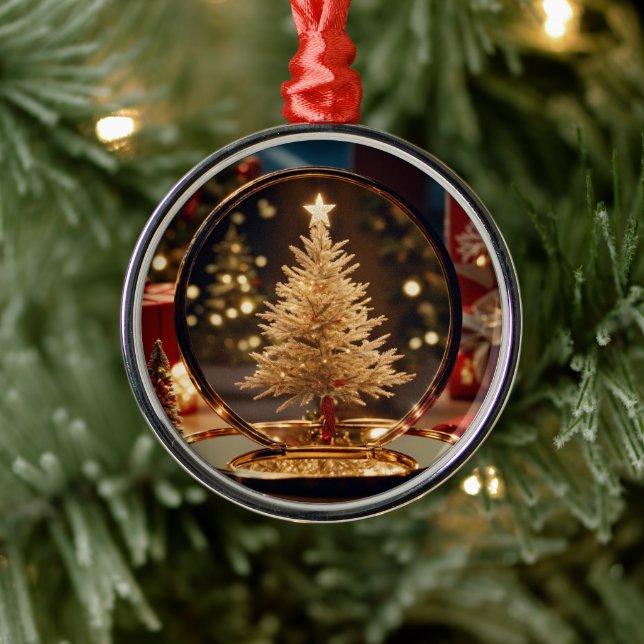 Festiva prydnadsföremål julgransprydnad metall (Träd)