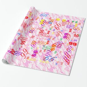 Festiva rosa fuchsia moln dekoration presentpapper