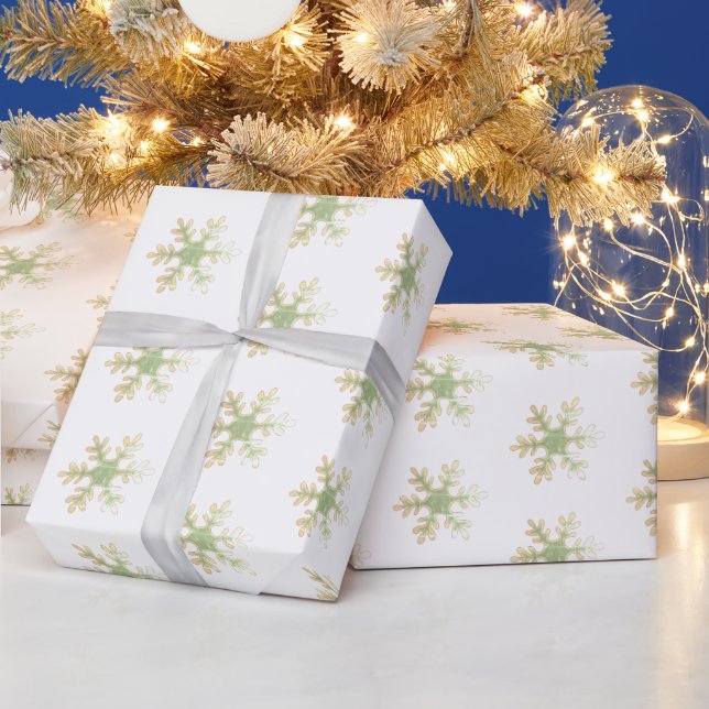 Festiva snöflingor julhelgsmönster presentpapper (Helgdagar)