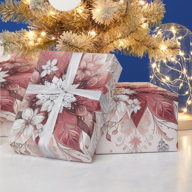 Festiva snöflingor presentpapper (Helgdagar)