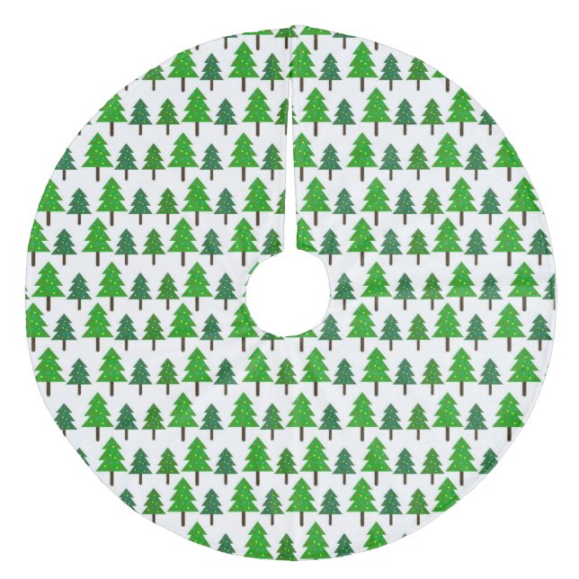 Festiva tallar - Trädskört Julgransmatta Fleece (Framsidan)