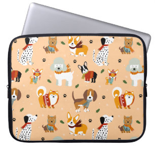 Festiva vinter valp scarfar laptop fodral