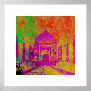 FESTIVAL AV FÄRGER HOLI PÅ TAJEN POSTER