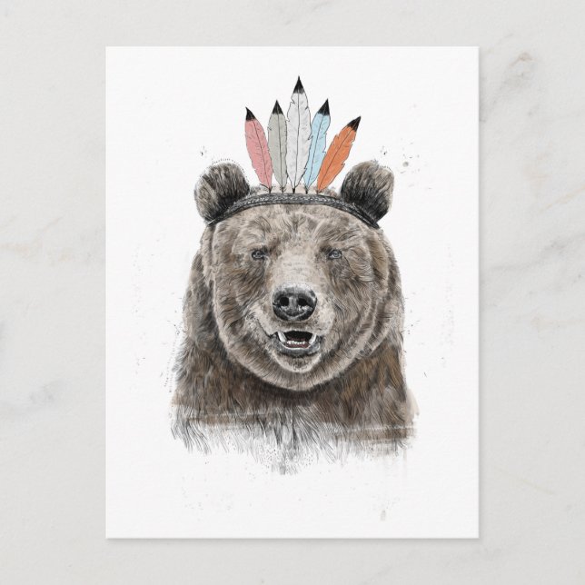 Festival björn vykort (Framsida)