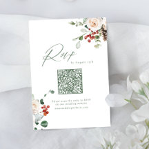 Festival blomster högtidlig vinter bröllop QR-kod