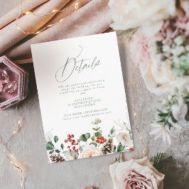 Festival blomster höst vinter bröllopps detaljer tilläggskort