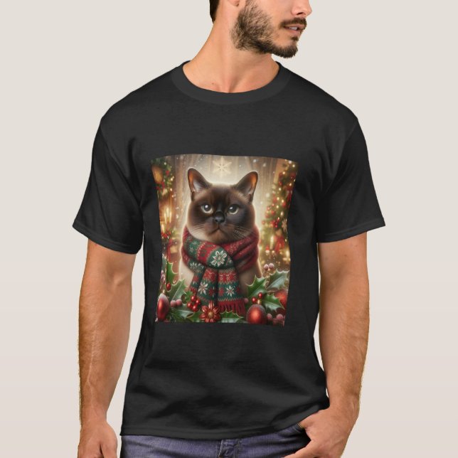 Festival Burmes Cat Jul Tee - Söt I Skärp  (Framsida)