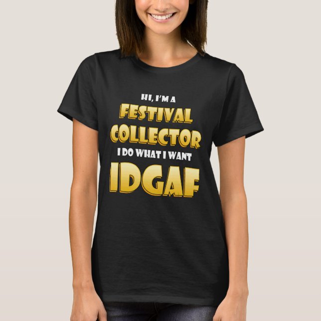 Festival Collector Edm Music Rave Festival Costume T Shirt (Framsida)