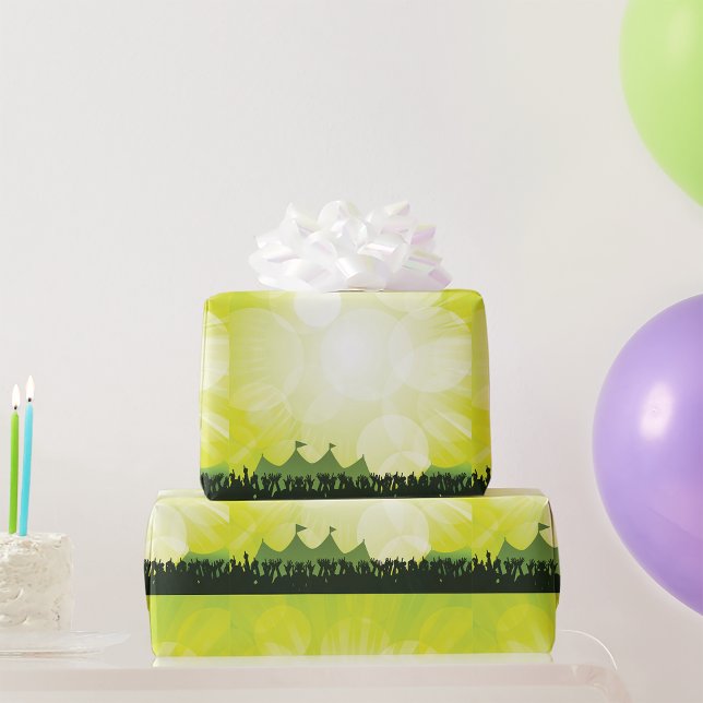 Festival Crowd Wrapping Papper Presentpapper (Skapare uppladdad)