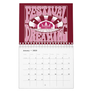 Festival Dreaming Retro White-Rosa-Cranberry Kalender