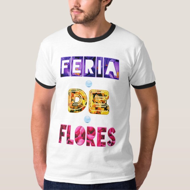 Festival Flowers i juli Colombia Feria de Flores T Shirt (Framsida)