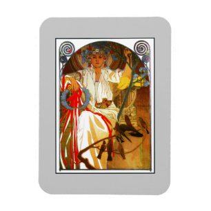 Festival för art nouveauAlfons Mucha vår Magnet