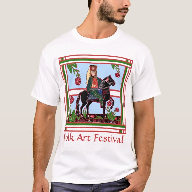 Festival för Folk konst - färgrik leksaksoldat på T-shirt (Framsida)