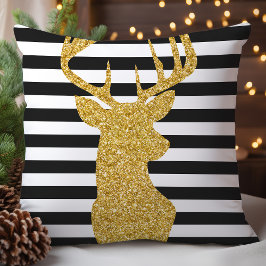 Festival Guld Glitter Hjort Jul Kudde