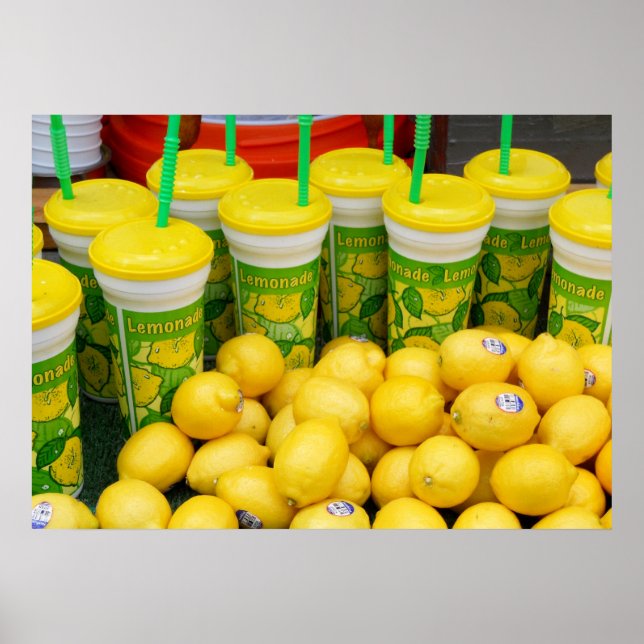 Festival Lemonade stand Lemons och Tall Drink Kopp Poster (Framsidan)