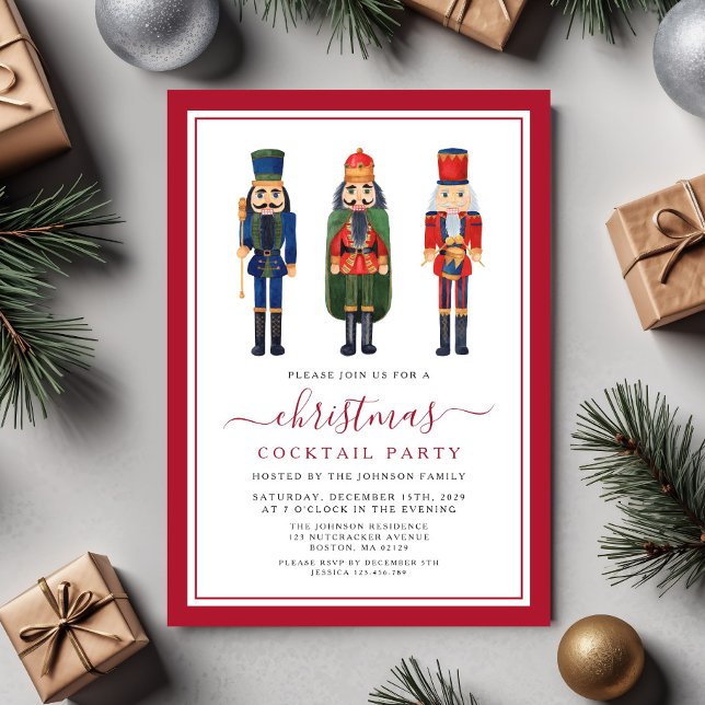 Festival Nutcracker Jul Cocktailfest Inbjudningar (Skapare uppladdad)