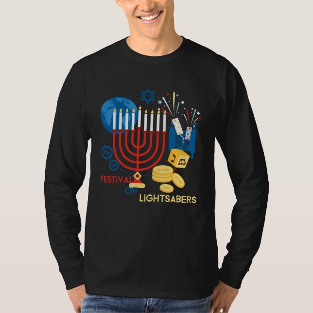 Festival Of Hanukiah  Hannukah Menorah Chanukah 20 T Shirt (Framsida)