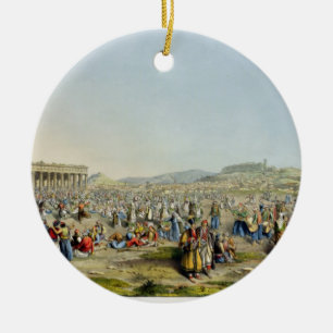 Festival på Athens, pub. vid J. Rodwell, 1830 Julgransprydnad Keramik