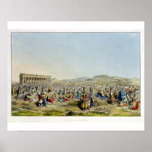 Festival på Athens, pub. vid J. Rodwell, 1830 Poster