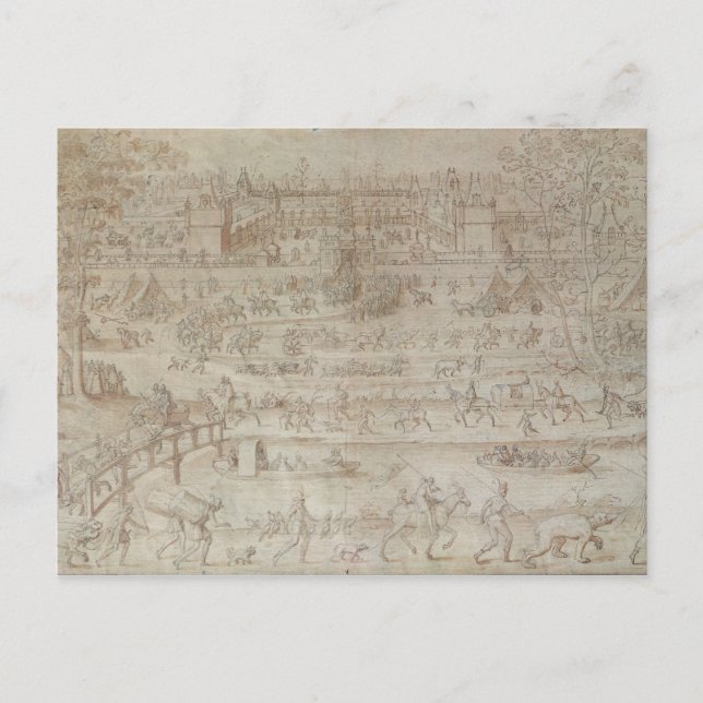 Festival på Chateau d'Anet Vykort (Framsida)