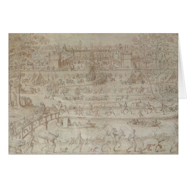 Festival på Chateaud'Aneten Hälsningskort (Framsidan Horizontal)