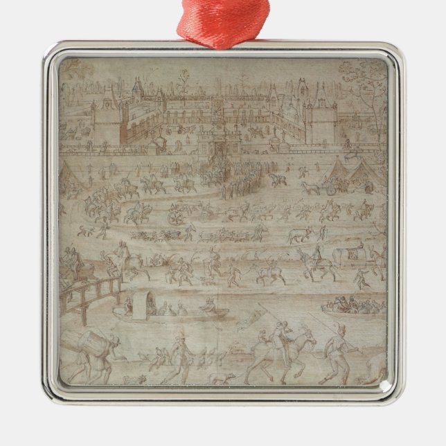 Festival på Chateaud'Aneten Julgransprydnad Metall (Framsidan)