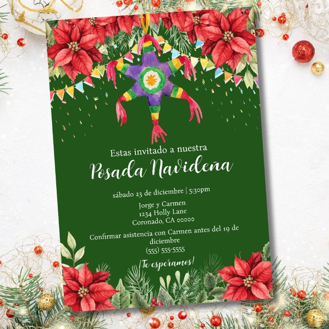 Festival Piñata Posada Mexikansk Julfest Inbjudningar (Skapare uppladdad)