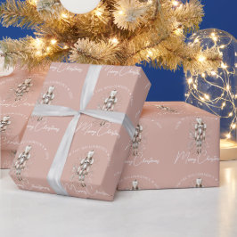 Festival Röda Rosa Guld Nötknäppare Jul Mörk Presentpapper