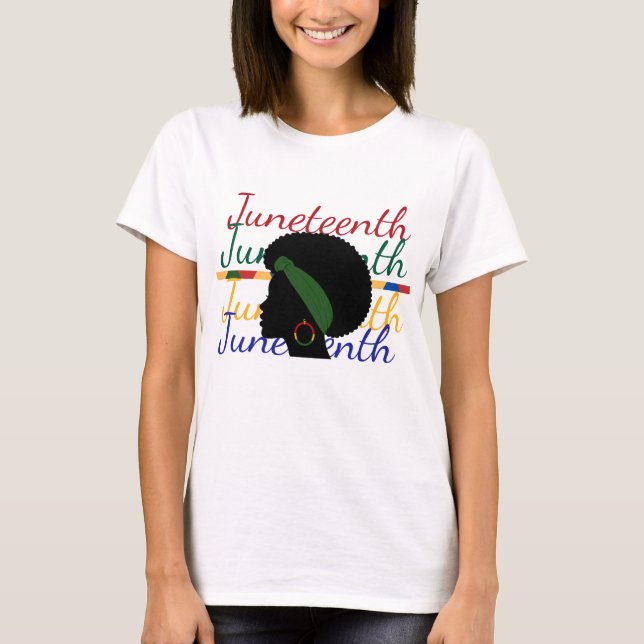 Festival T-Shirt för Juneteenth med panafrikanska  (Framsida)