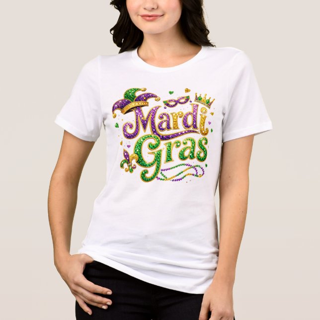 Festival T-Shirt för Mardi Gras – Glitterkarnevals (Framsida)