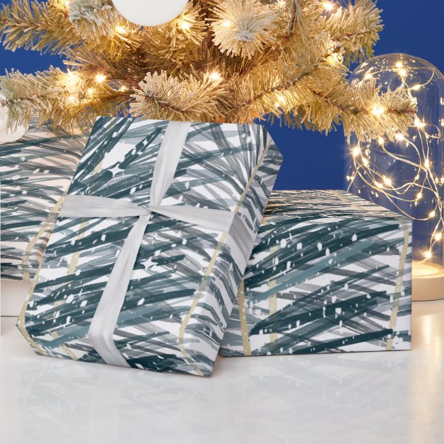 Festival vattencolor löv presentpapper (Helgdagar)