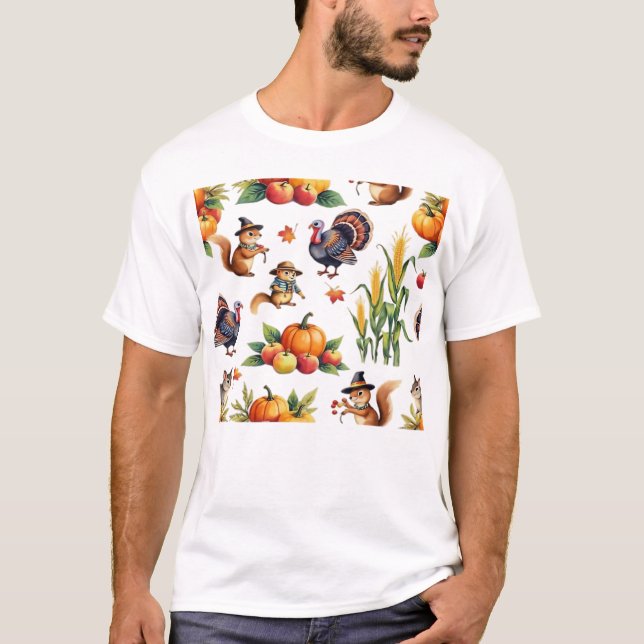 Festival vattenfärg mönster klassisk T- T Shirt (Framsida)
